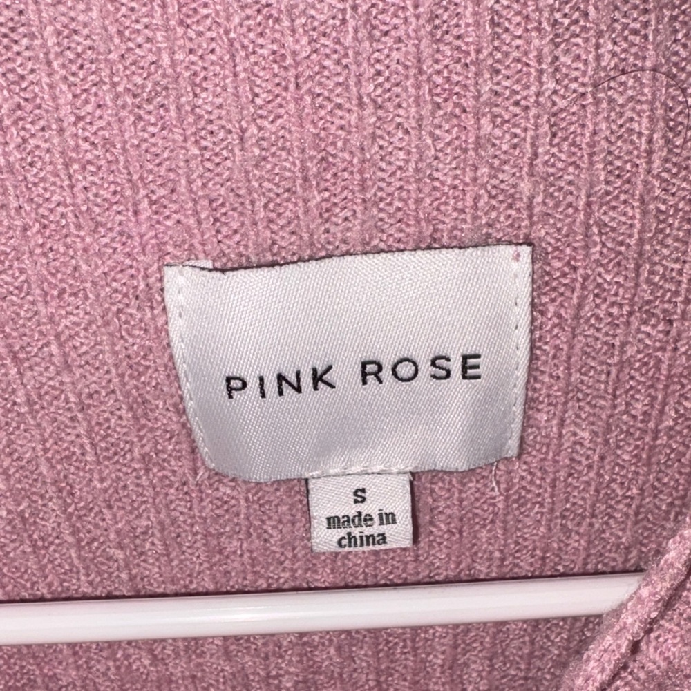 Pink Ribbed Knit Sweater - Picture 2 of 2